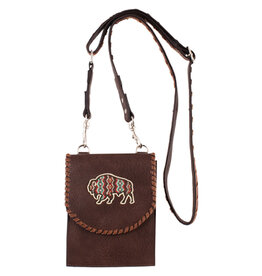 Red Dirt Hat Co Saddle Pouch w/Bison Embroidery