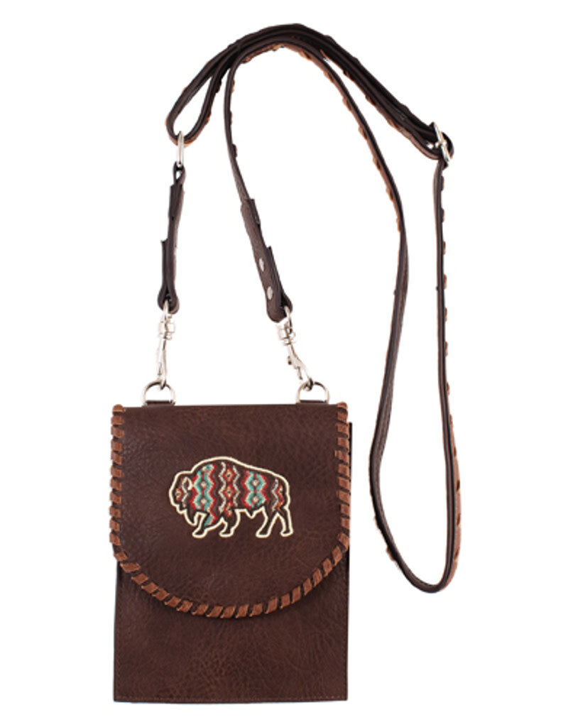 Red Dirt Hat Co Saddle Pouch w/Bison Embroidery