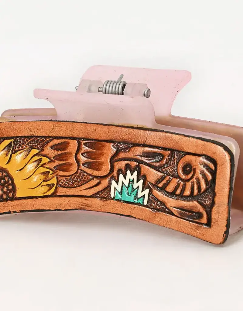 American Darling Hand Tooled Hair Clip