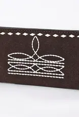 American Darling Suede Leather Wallet w/Whipstitch
