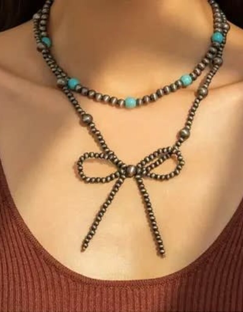 Amazon Navajo Pearl & Turquoise Necklace (set of 2)