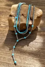 Amazon Navajo Pearl & Turquoise Necklace (set of 3)