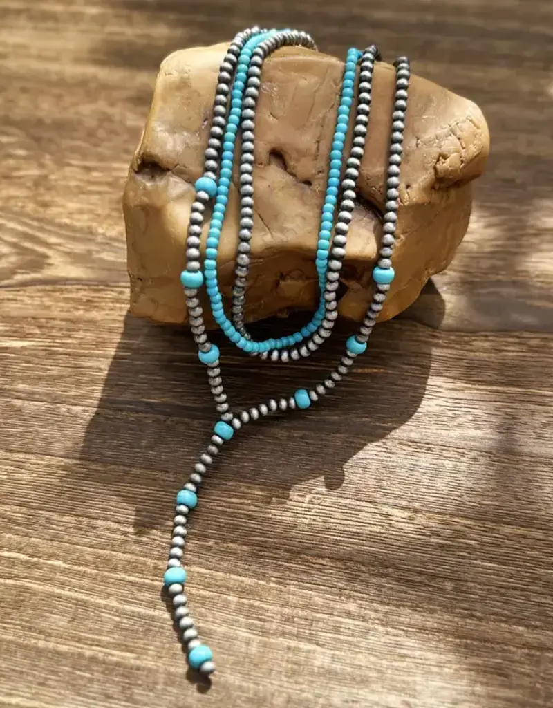 Amazon Navajo Pearl & Turquoise Necklace (set of 3)