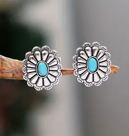 Amazon Silvery Flower Earrings
