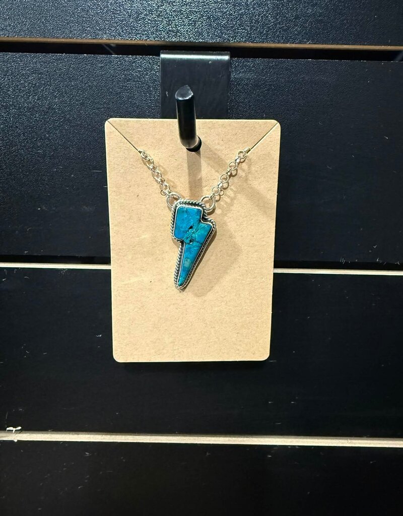 Boho Sol Turquoise Bolt Necklace