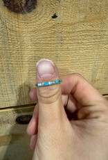 Boho Sol Turq Mini Inlay Stacker Ring