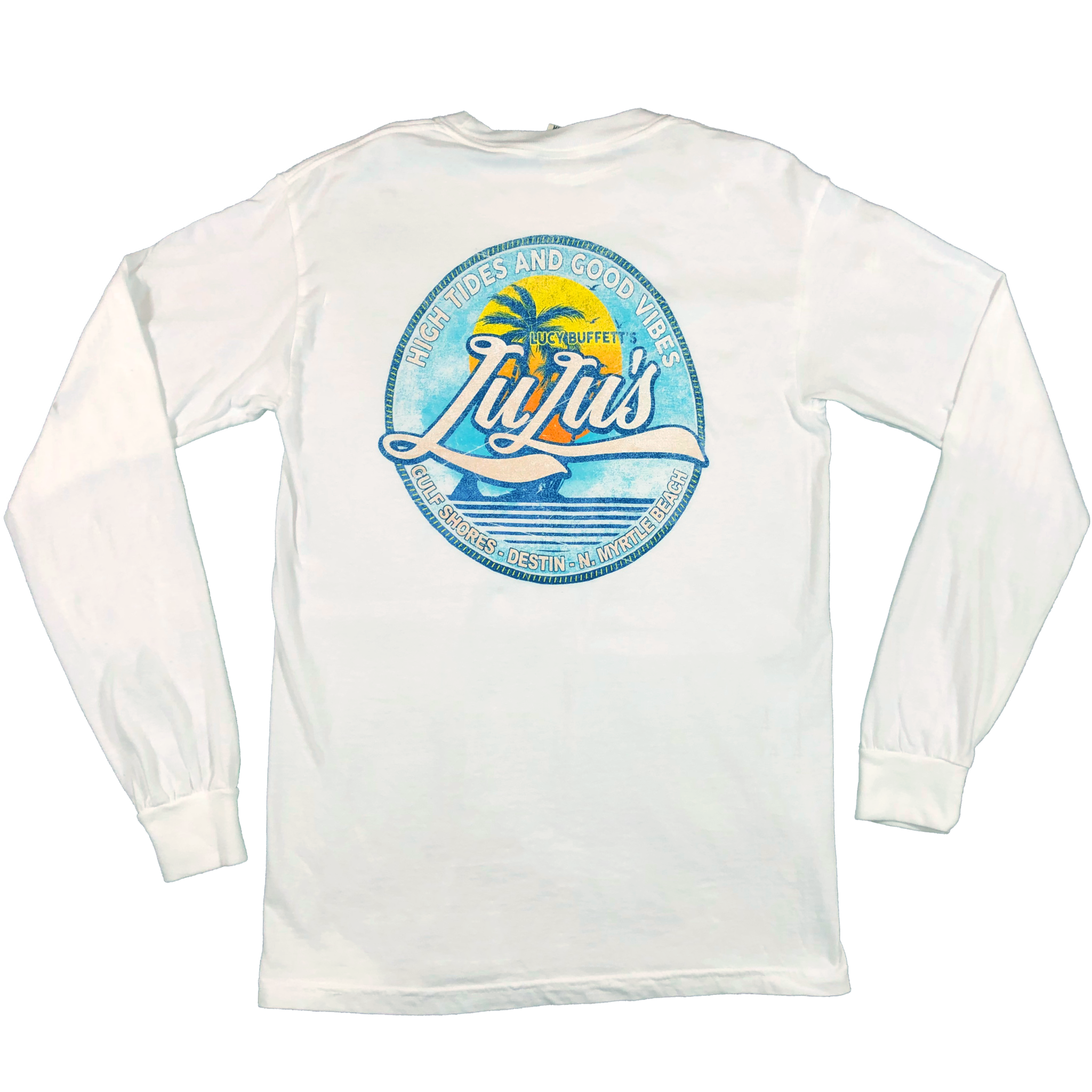 LuLu's Brand Apparel High Tides Circle Long Sleeve