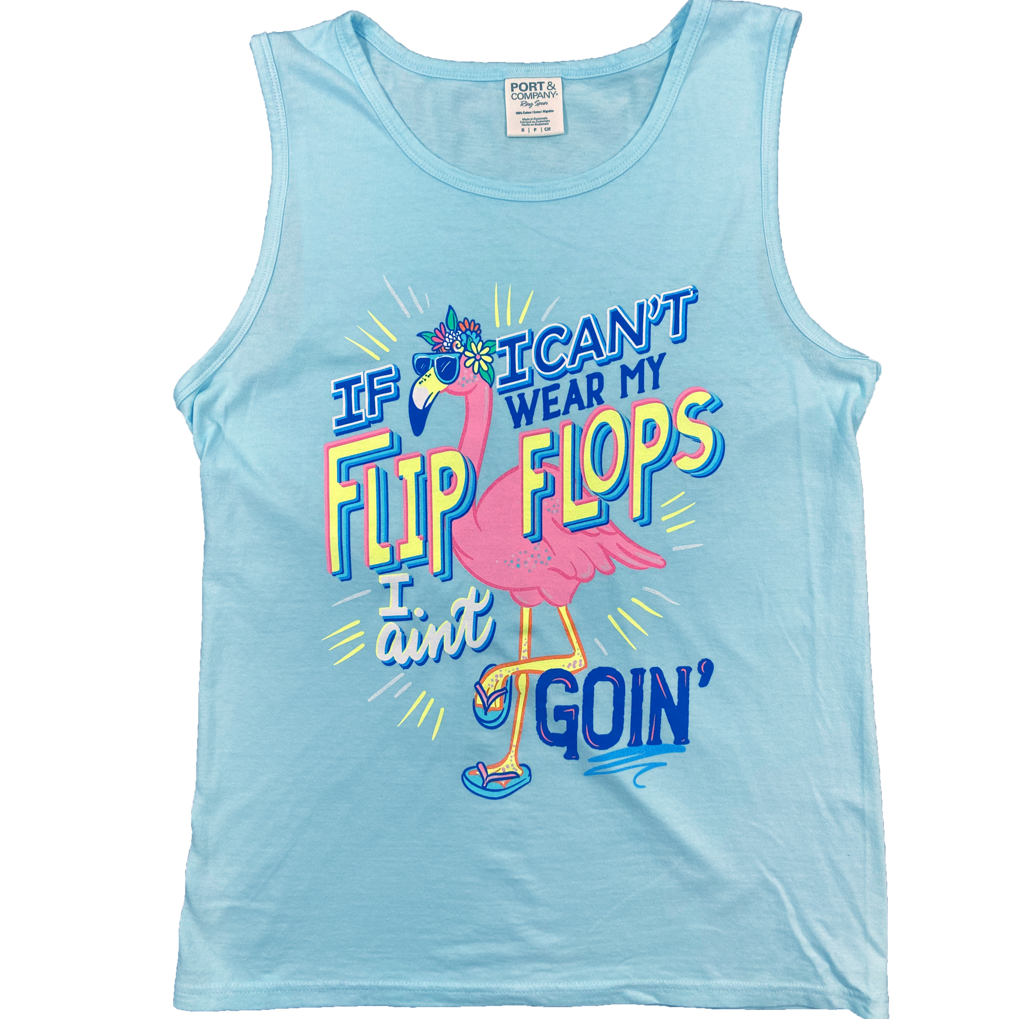 LuLu's Brand Apparel Flip Flop Flamingo Tank