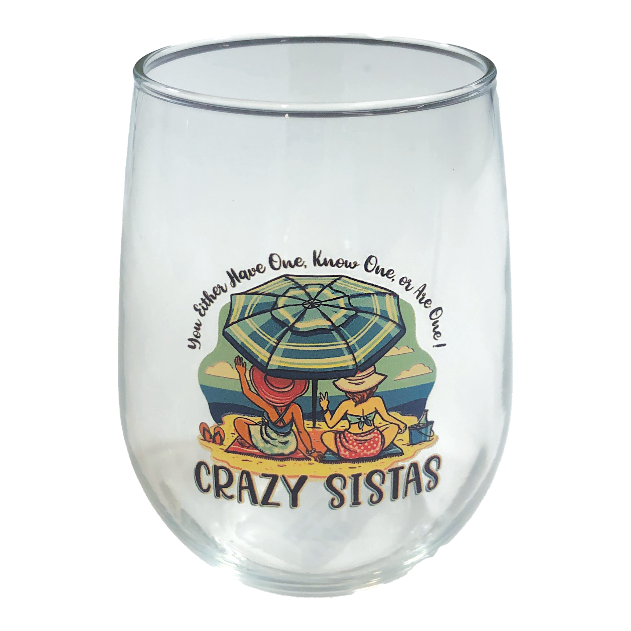 Crazy Sista 2 Crazy Sistas Stemless Wine