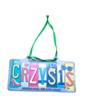 Crazy Sista License Plate Ornament