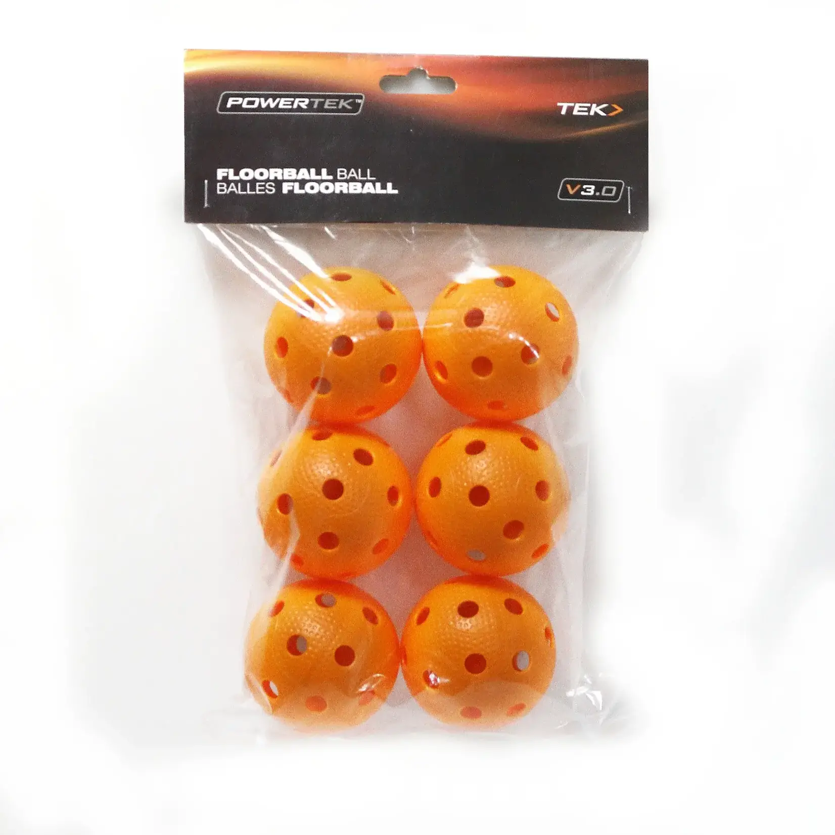 Powertek Balles de Floorball Powertek (Paquet de 6)