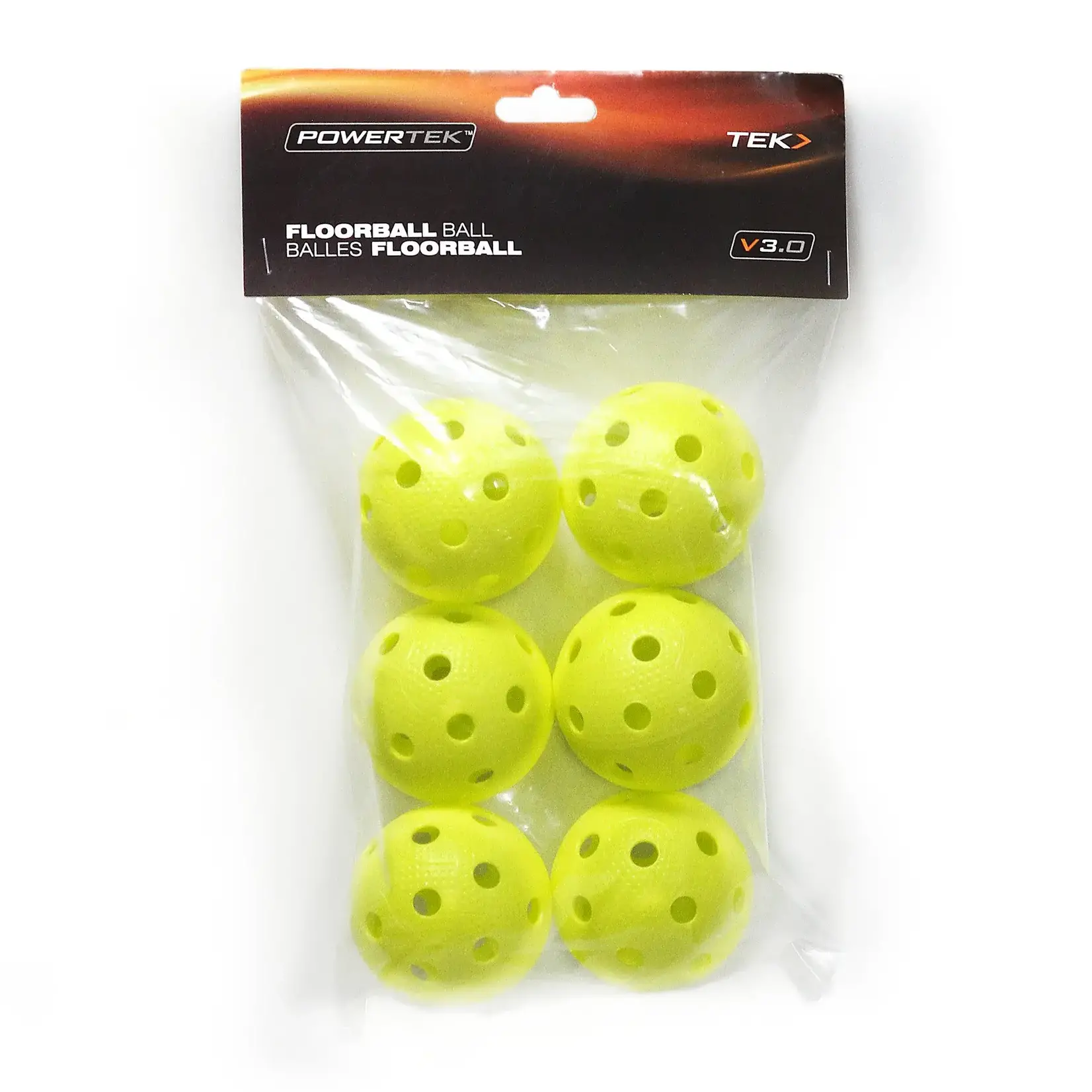 Powertek Balles de Floorball Powertek (Paquet de 6)