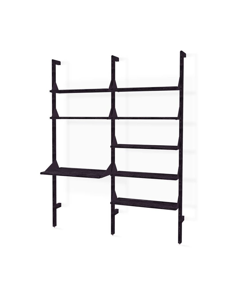 Branch 2 Shelving Unit Blond Uprights White Brackets Blond
