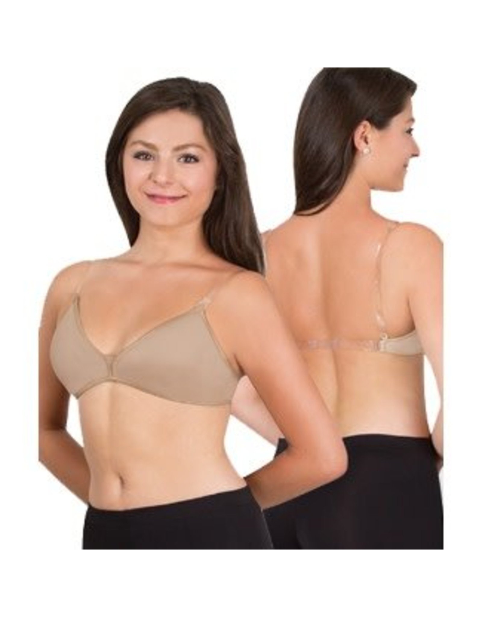 Body Wrappers V-Neck Dance Bra - Nude