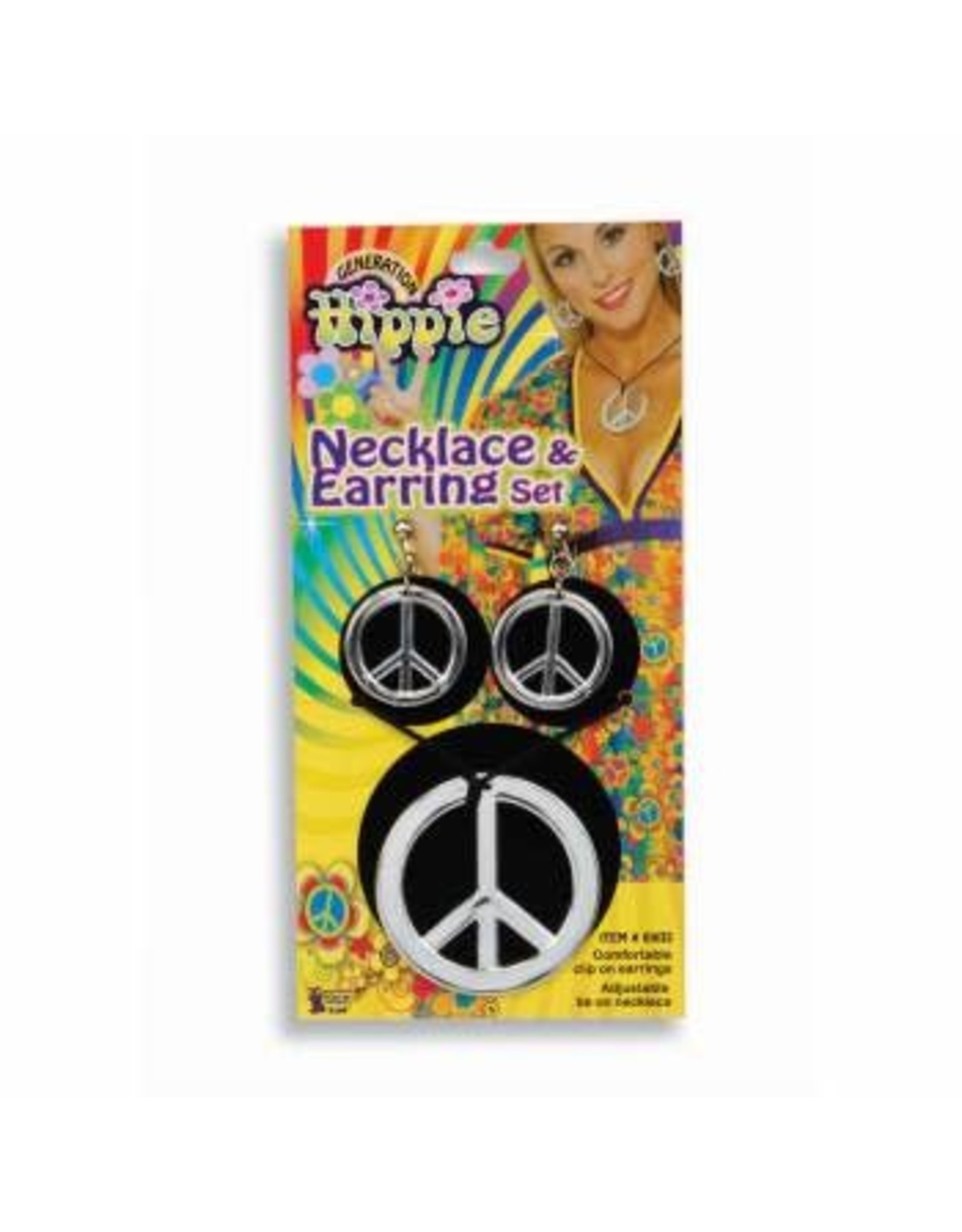 Forum Novelties Inc. Peace Sign Necklace and Earrings