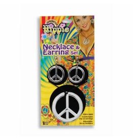 Forum Novelties Inc. Peace Sign Necklace and Earrings