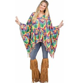Fun World Tie-Dye Hippie Poncho