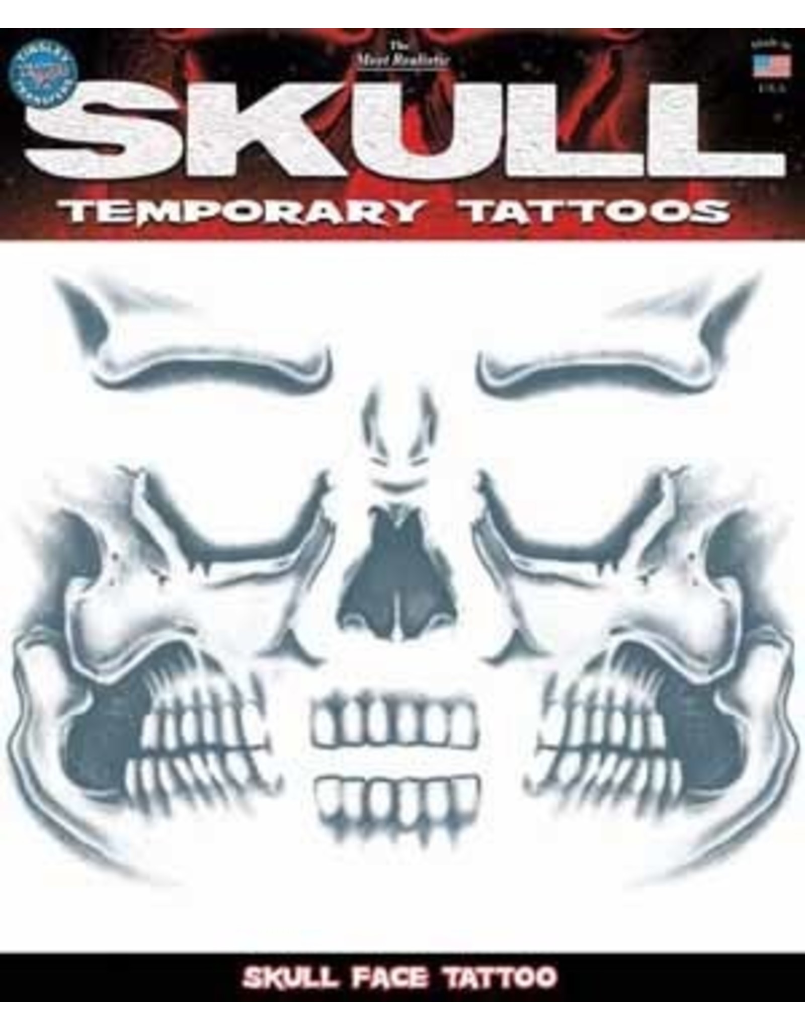 Tinsley Transfers Face Tattoo - Skull