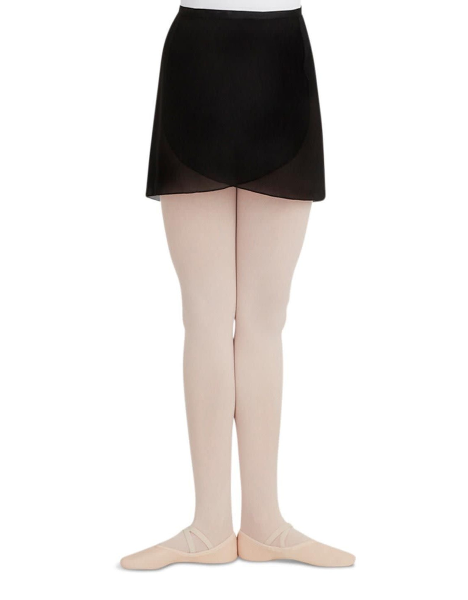 Capezio Elegant Black Georgette Wrap Skirt