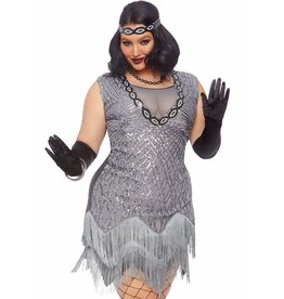 Forum Novelties Pink & Black Flapper Roaring 20's Adult Costume