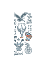 Tinsley Transfers Temporary Tattoos - Biker Outlaws