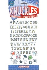 Tinsley Transfers Temporary Tattoos - Knuckles Alphabet