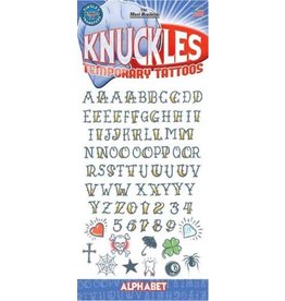 Tinsley Transfers Temporary Tattoos - Knuckles Alphabet