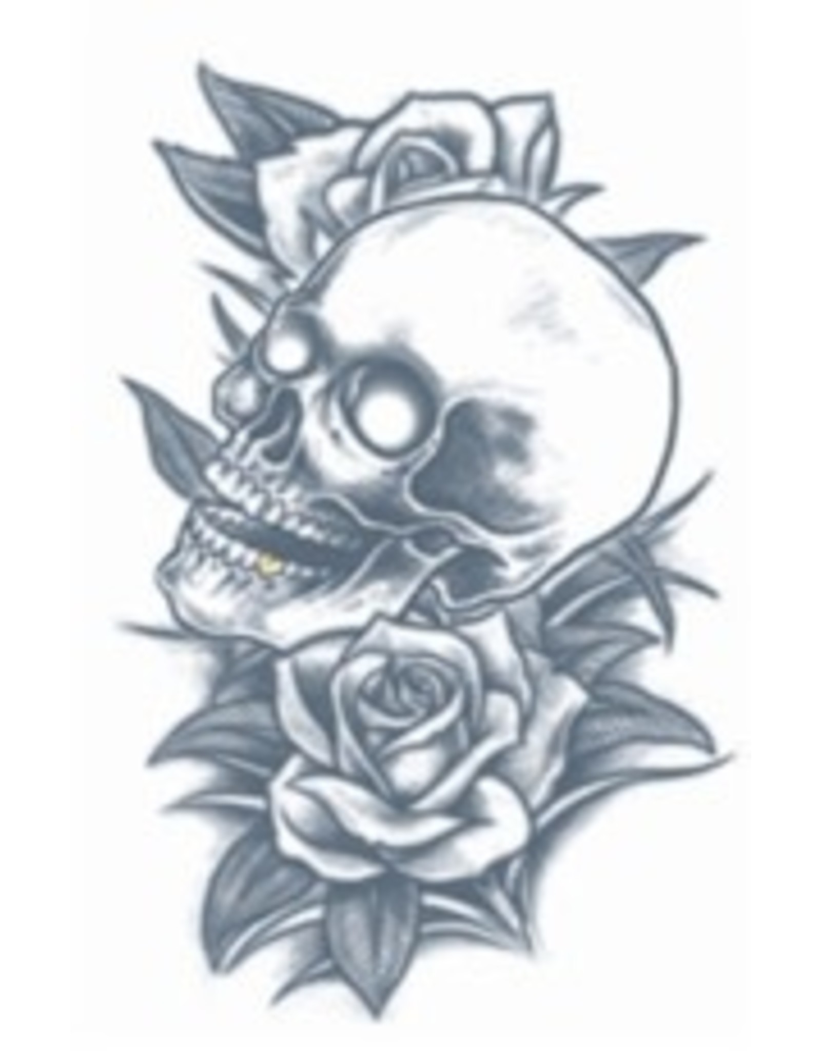 Tinsley Transfers Temporary Tattoos - Skull and Roses