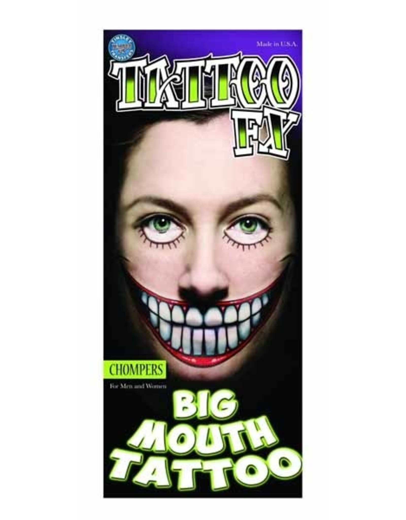 Tinsley Transfers Big Mouth Tattoo - Chompers