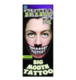 Tinsley Transfers Big Mouth Tattoo - Chompers *