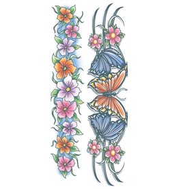 Tinsley Transfers Body Band Flowers Tattoo *