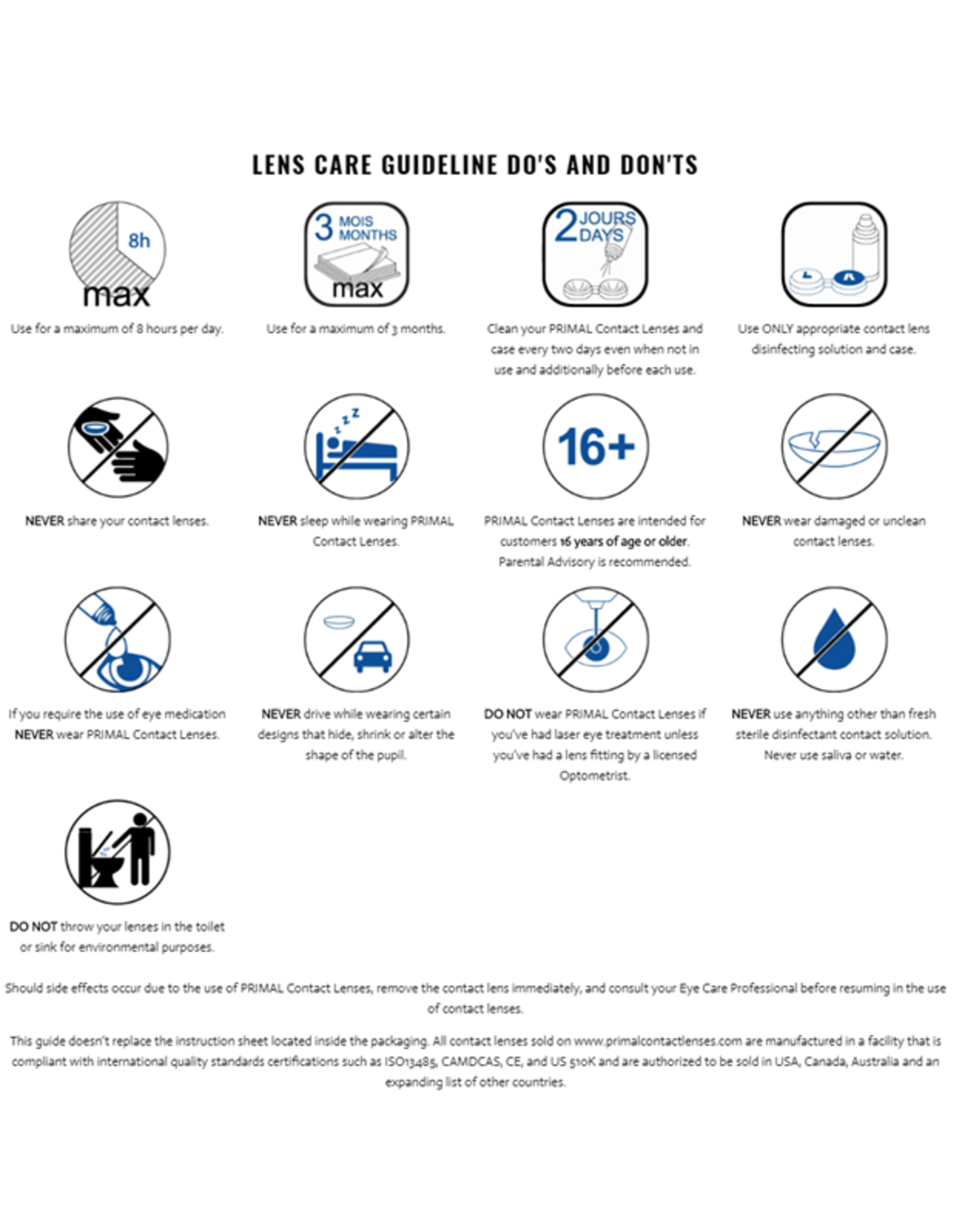 Primal Costume Contact Lenses - 930 Wraith I