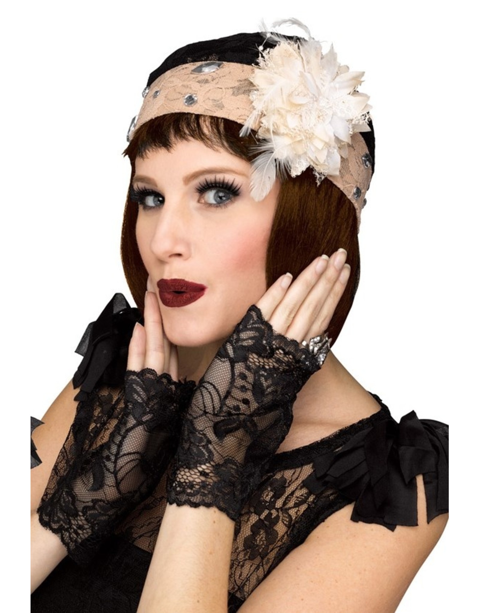 Fun World 1920's Lace Hat & Mitts