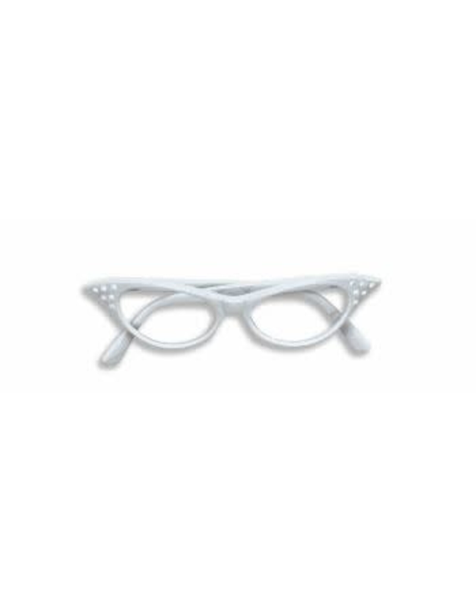 Forum Novelties Inc. White 50's Rhinestone Glasses