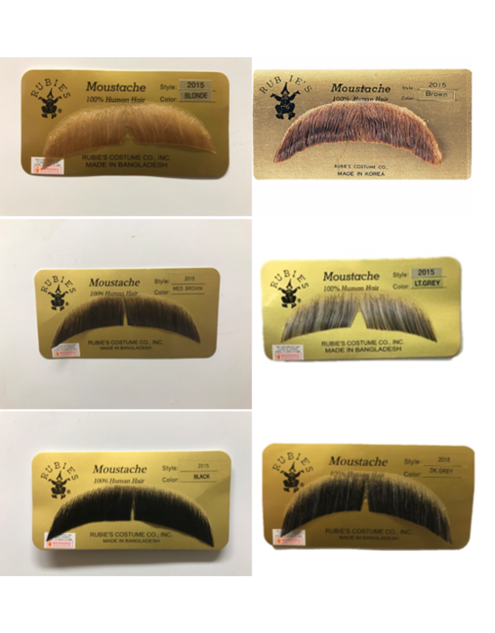 Rubies Costume Basic Character Moustache