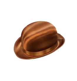 HM Smallwares Brown Satin Derby Hat
