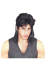 Rubies Costume Mullet Black Wig