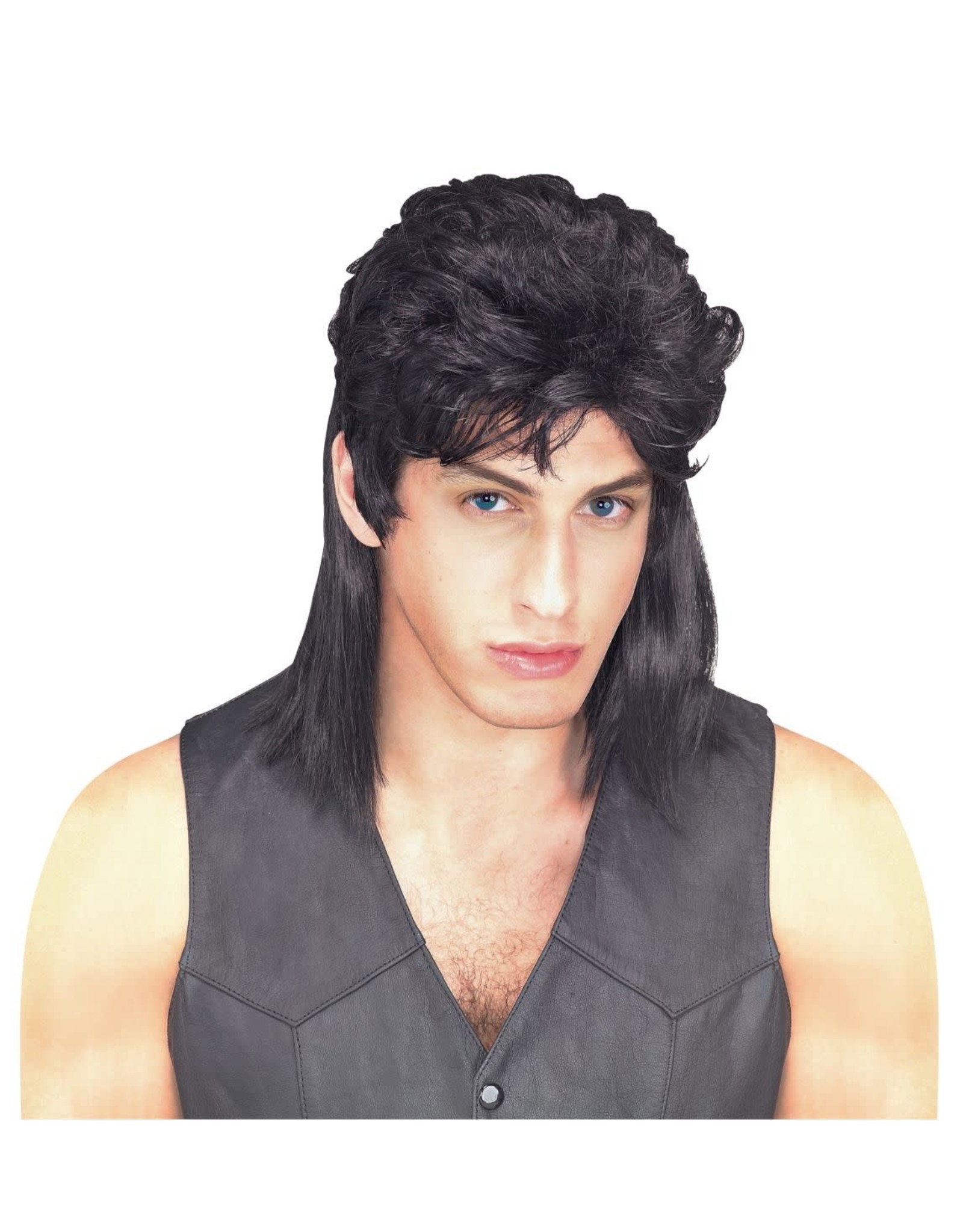 Rubies Costume Mullet Black Wig