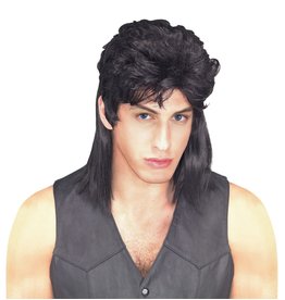 Rubies Costume Mullet Black Wig