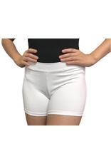 Body Wrappers Boy-Cut White Shorts