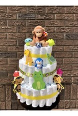 Diaper Cakes by Leah Monkey Diaper Cake