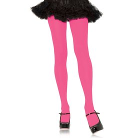Leg Avenue Nylon Tights - Neon Pink
