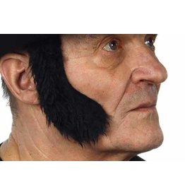 European Moustaches Sideburns - Black