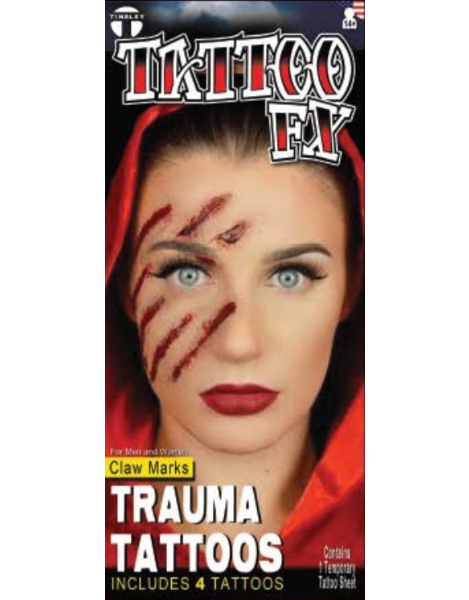 Tinsley Transfers Trauma Tattoo - Claw Mark