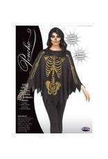 Fun World Glitter Skeleton Poncho