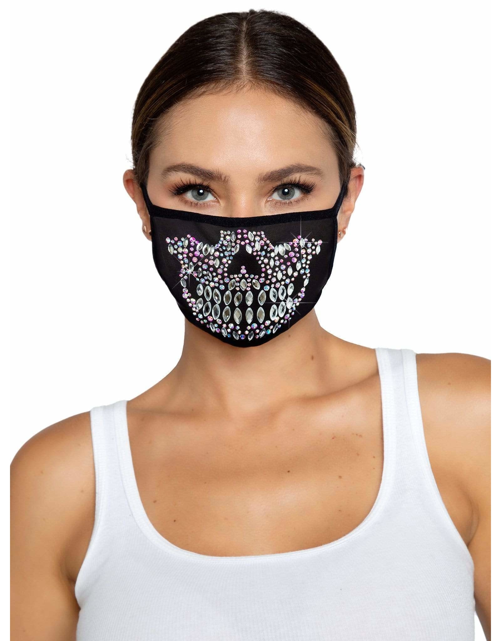 Leg Avenue *Discontinued* Rhinestone Skull Mask