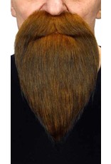 European Moustaches Beard 14.5cm x 27cm - Auburn Brown