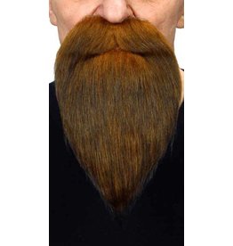 European Moustaches Beard 14.5cm x 27cm - Auburn Brown