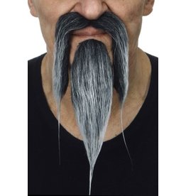 European Moustaches Chinese Black and Grey Beard Set