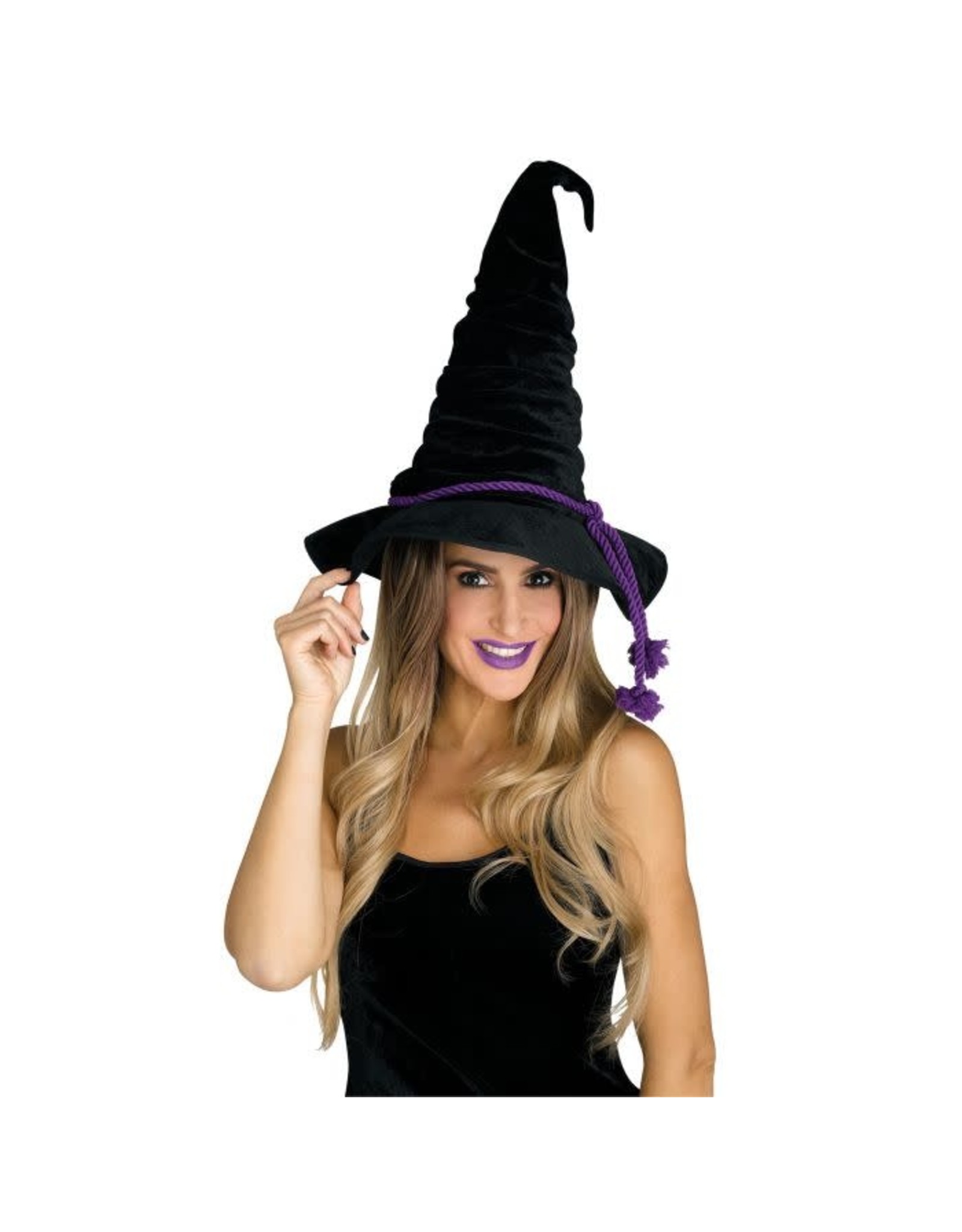 Fun World Velour Witch Black Hat